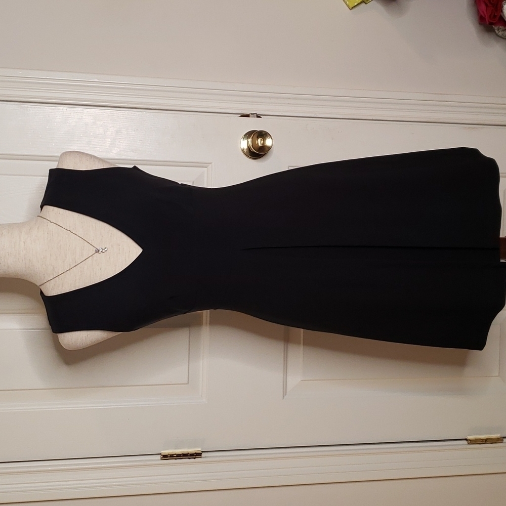 Boston Proper Classic Black V-Neck Mini Dress